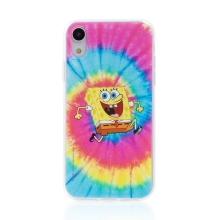 Kryt Sponge Bob pro Apple iPhone Xr - gumový - psychedelický Sponge Bob