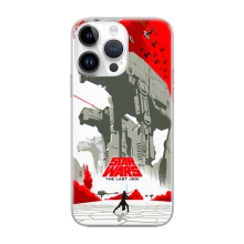 Kryt STAR WARS pro Apple iPhone 13 Pro - Poslední z Jediů - bitevní pole - gumový