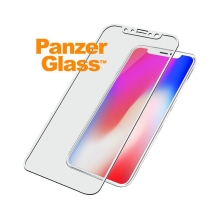 Tvrdené sklo PANZERGLASS pre Apple iPhone X / Xs / 11 Pro - 3D edge - biele - 0,4 mm