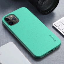 Kryt IPAKY pro Apple iPhone 12 / 12 Pro - slaměné kousky - gumový - zelený