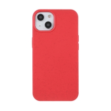Kryt pro Apple iPhone 14 Max - slaměné kousky - gumový - červený