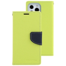 MERCURY Fancy Diary puzdro pre Apple iPhone 14 Pro - umelá koža - zelené