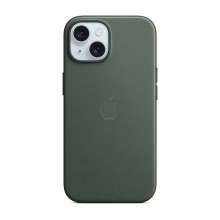 Originální kryt pro Apple iPhone 15 - MagSafe - FineWoven tkanina - listově zelený