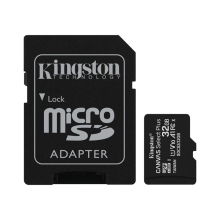 Paměťová karta micro SD HC KINGSTON 32 GB Canvas select Plus (class 10, UHS-I, 100 MB/s) + adaptér