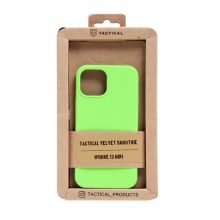 Kryt TACTICAL Velvet Smoothie pro Apple iPhone 13 mini - příjemný na dotek - silikonový - avokádově zelený