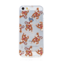 Kryt DISNEY pro Apple iPhone 5 / 5S / SE - Aladin - Aladinova opička Abu - gumový - průhledný