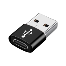 Redukcia / adaptér USB-C samica / USB-A samec - oválny - čierny