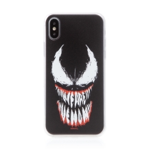 Kryt MARVEL pre Apple iPhone Xs Max - Venom - gumový - čierny