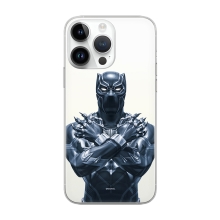Kryt MARVEL pro Apple iPhone 13 Pro - Black Panther - gumový - průhledný