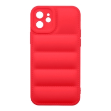 Kryt OBAL:ME Puffy pro Apple iPhone 12 - gumový - červený