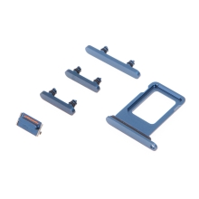 Puzdro / šuplík + bočné tlačidlá Nano SIM pre Apple iPhone 13 - modré - Kvalita A+