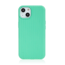 Kryt pro Apple iPhone 13 - silikonový - zelený pletenec