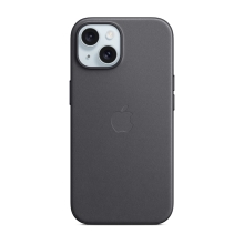 Originální kryt pro Apple iPhone 15 - MagSafe - FineWoven tkanina - černý