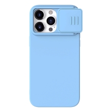 Kryt NILLKIN CamShield pre Apple iPhone 15 Pro Max - Kryt fotoaparátu - Silikónový - Svetlomodrý