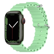 Remienok pre Apple Watch 41 mm / 40 mm / 38 mm - oceán - silikónový - pistáciovo zelený