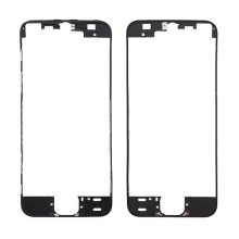 Plastový rámik predného panela pre Apple iPhone 5S / SE - čierny - kvalita A