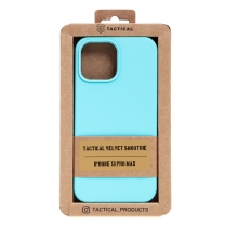 Kryt TACTICAL Velvet Smoothie pre Apple iPhone 13 Pro Max - príjemný na dotyk - silikónový - azúrovo modrý