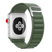 Remienok pre Apple Watch 41 mm / 40 mm / 38 mm - nylon / kovová spona - zelený