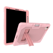 Kryt / pouzdro pro Apple iPad Pro 11" (2018 / 2020) / Air 4 / 5 (2022) - outdoor - odolný - stojánek - silikonový - růžový