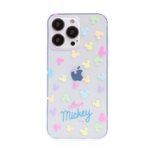 Kryt Disney pro Apple iPhone 13 Pro - hlavy myšáka Mickeyho - gumový - barevný