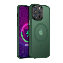 Kryt pro Apple iPhone 14 Pro - podpora MagSafe - plastový / gumový - lesně zelený
