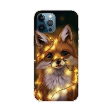 Kryt pro iPhone 12 Pro Max - gumový - liška se světélky