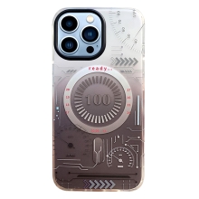 Kryt pro Apple iPhone 13 Pro - MagSafe kompatibilní - plastový / gumový - závodní motiv - šedý