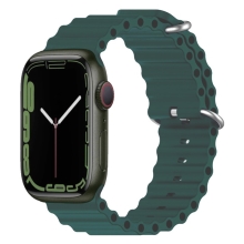 Řemínek pro Apple Watch 41mm / 40mm / 38mm - oceánský - silikonový - tmavě zelený