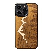 Kryt BEWOOD pro Apple iPhone 14 Pro - intarzovaný - dřevěný - motiv hor