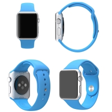 Řemínek pro Apple Watch 45mm / 44mm / 42mm - silikonový - modrý