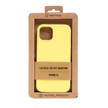 Kryt TACTICAL Velvet Smoothie pro Apple iPhone 13 - příjemný na dotek - silikonový - banánově žlutý