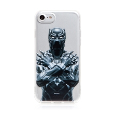 Kryt MARVEL pro Apple iPhone 7 / 8 / SE (2020) / SE (2022) - Black Panther - gumový - průhledný