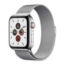 Remienok pre Apple Watch 41 mm / 40 mm / 38 mm - magnetický - nerezová oceľ - strieborný