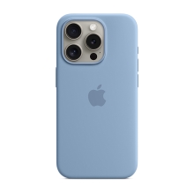 Originální kryt pro Apple iPhone 15 Pro - MagSafe - silikonový - ledově modrý