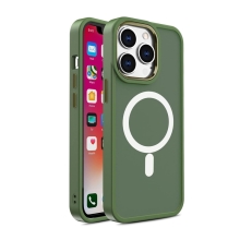 Kryt pro Apple iPhone 15 Pro - podpora MagSafe - plastový / silikonový - zelený