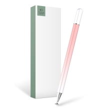 Dotykové pero / stylus TECH-PROTECT - s diskem pro přesnost - pasivní - růžové / bílé