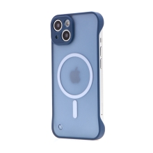Kryt pro Apple iPhone 14 Plus + kroužek - podpora MagSafe - plastový / gumový - tmavě modrý