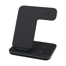 3v1 nabíjecí stanice Qi pro Apple iPhone + AirPods + Watch - černá