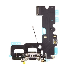 Napájecí a datový konektor s flex kabelem + GSM anténa + mikrofony pro Apple iPhone 7 - černý - kvalita A+