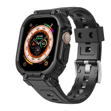 Kryt / pouzdro pro Apple Watch Ultra / Ultra 2 49mm - celotělové + řemínek - odolný - černý