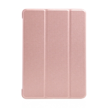 Pouzdro / kryt pro Apple iPad 9,7 (2017-2018) / Air 1 / 2 / Pro 9,7" - funkce chytrého uspání - gumové - Rose Gold růžové