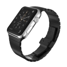 Řemínek pro Apple Watch 45mm / 44mm / 42mm - ocelový - černý