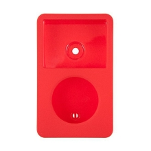 Plastové pogumované pouzdro pro Apple iPod classic 80GB / 120GB / 160GB (Late 2009) - červené
