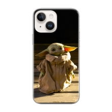 Kryt STAR WARS pre Apple iPhone 14 Plus - Mandalorian / Baby Yoda - gumový - čierny