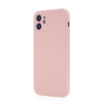 Kryt pre Apple iPhone 12 - Podpora MagSafe - silikónový - ružový