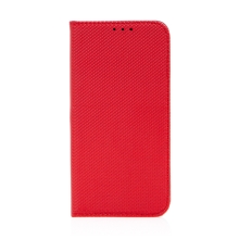 Puzdro pre Apple iPhone 15 Pro Max - stojan - umelá koža - červené