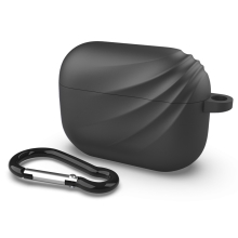 Pouzdro DEVIA pro Apple Airpods Pro - vlnka - silikonové - černé