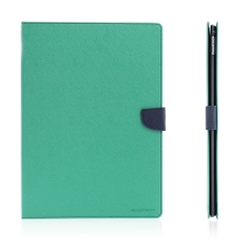 Pouzdro MERCURY Fancy Diary pro Apple iPad Pro 12,9 - stojánek a prostor na doklady - tyrkysové / modré