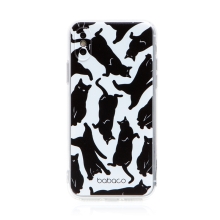 Kryt BABACO pro Apple iPhone X / Xs - líné kočky - gumový - bílý / černý
