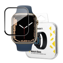 Tvrzené sklo WOZINSKY (Tempered Glass) pro Apple Watch 41mm - hybridní 3D - černý rámeček